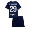 Paris Saint-Germain Bradley Barcola #29 Hemmaställ Barn 2025-26 Korta ärmar (+ Korta byxor)